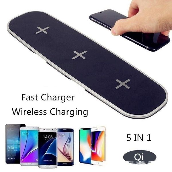

cgjxs 3 -in -1 qi wireless charging pad fast wireless charging pad suitable for all qi devices