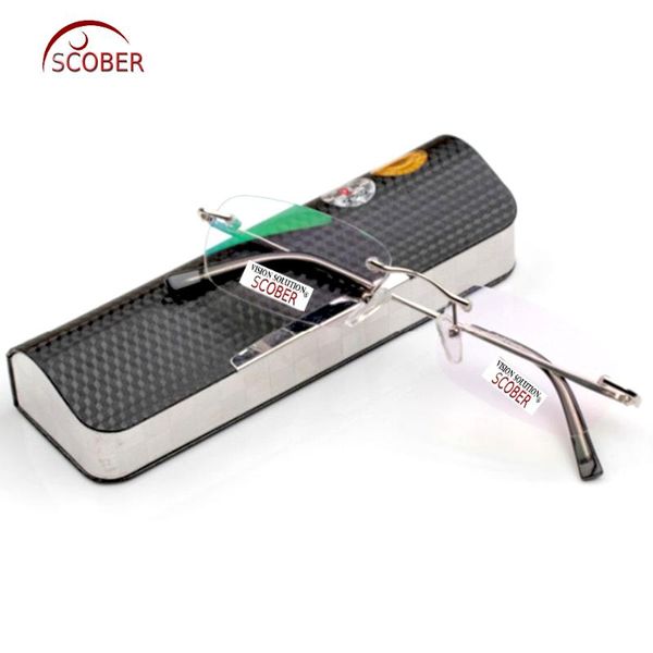 

sunglasses = scober rimless business commercial with box anti-reflection coated reading glasses +1 +1.5 +2 +2.5 +3 +3.5+4, White;black