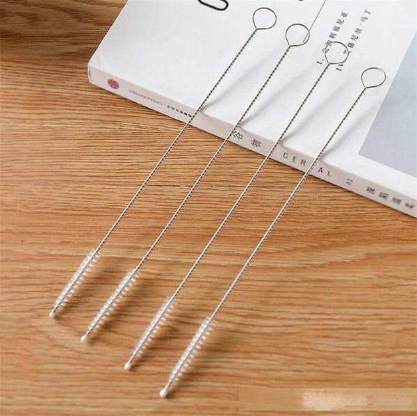 

stainless steel drinking straws cleaning brush pipe tube baby bottle cup reusable household cleaning tools 175 mm epacket free