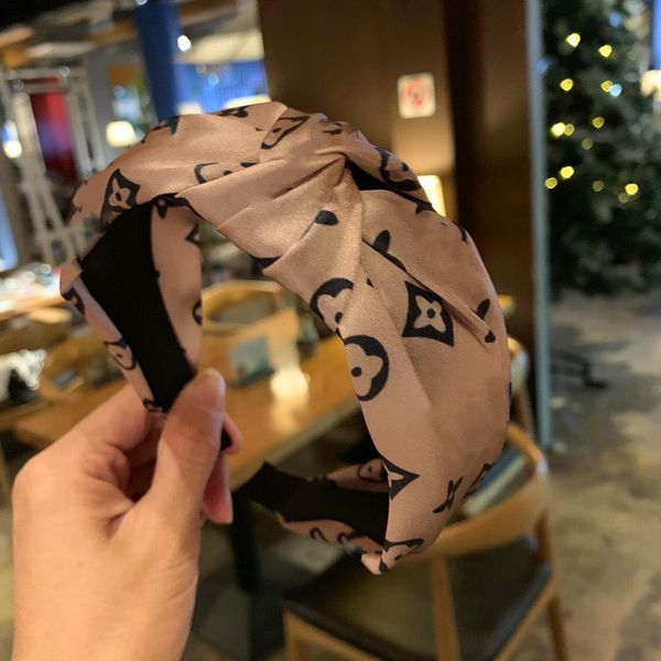 

hairband headbands elastic headband flower knotted hair for women fashion korean girls hair accessories simple striped hairband, Silver