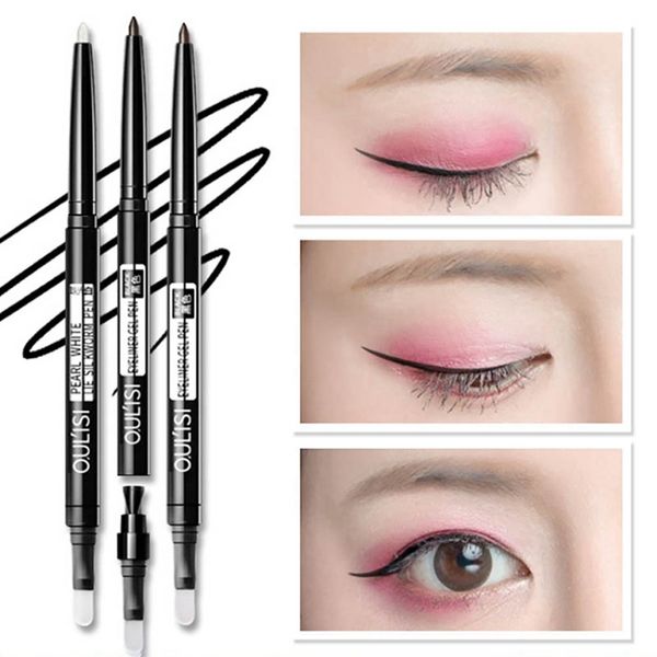 

waterproof eyeliner long-lasting smudge-proof delineador easy to color double-end eye liner eyes makeup-