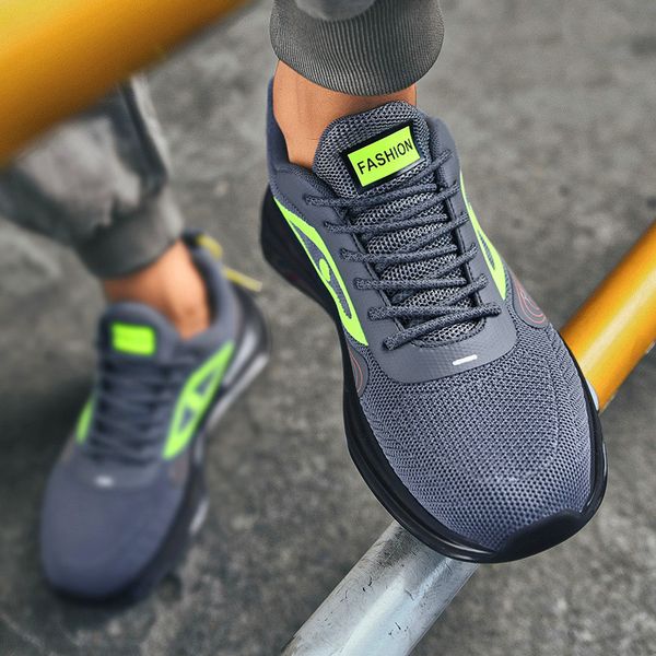 

men's casual shoes luminous running shoes mesh sports casual fashion classic men sneakers zapatos de hombre, Black