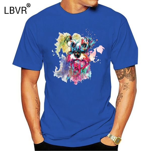 

men t shirt schnauzer watercolor art women t-shirt