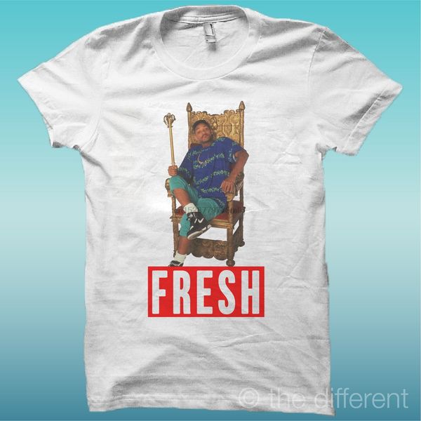 

mens t-shirt willy prince bel air fresh gift idea road to happiness hip-hop simple splicing tee shirt