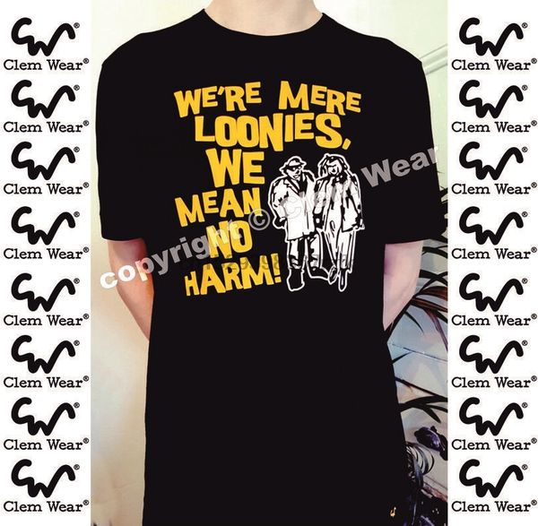 

bottom t shirt rik mayall were mere loonies t-shirt funny retro tv comedy mad