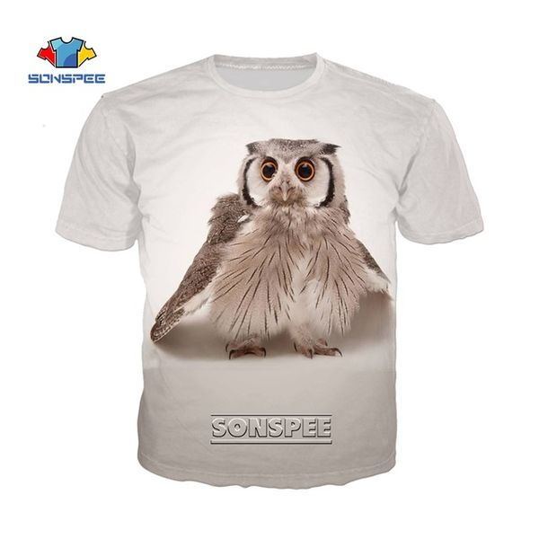 

new europe style animal owl crewneck 3d print shirts aesthetic hippie anime men clothing