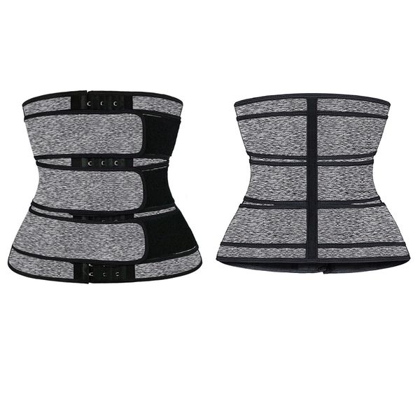 

waist support trainer for women belt cincher body shaper slimming sports girdle, Black;gray