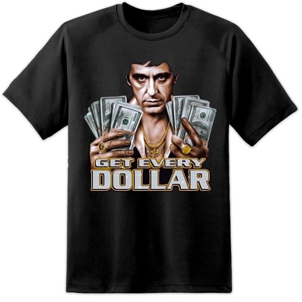 

tony montana - scarface film ottenere ogni dollaro t shirt (s - 3xl