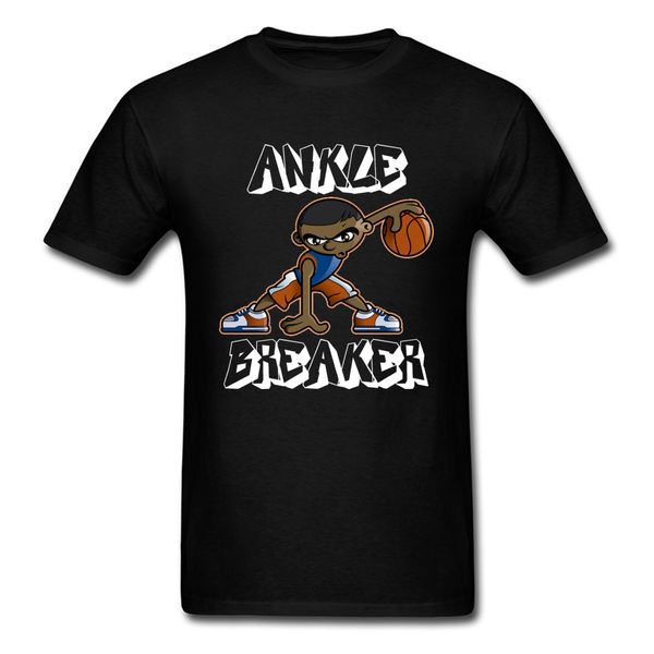

2018 new coming interesting t-shirts o neck short sleeve 100% cotton black men's t shirt ankle breaker killer crossover anime