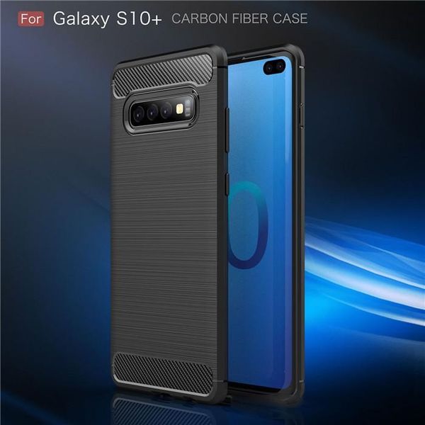 

carbon fiber silicone protective cover for samsung galaxy s105g s10 e s9 plus s8 s7 s6 phone cover edge note 10 pro 9 8