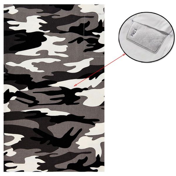 

neck gaiter scarf with filter pocket tube bandana motorcycle half face cover outdoor cycling sunscreen magic mask, Blue;gray