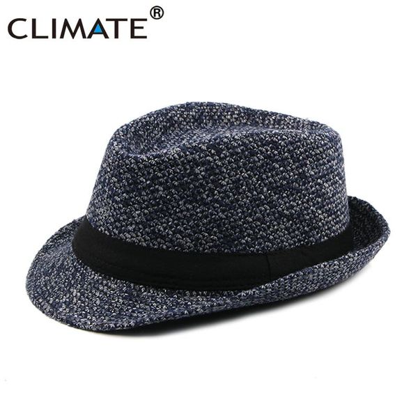 

wide brim hats climate mens fedora hat solid gentry gentleman jazz casual formal for man polyester woolen fedoras cap, Blue;gray