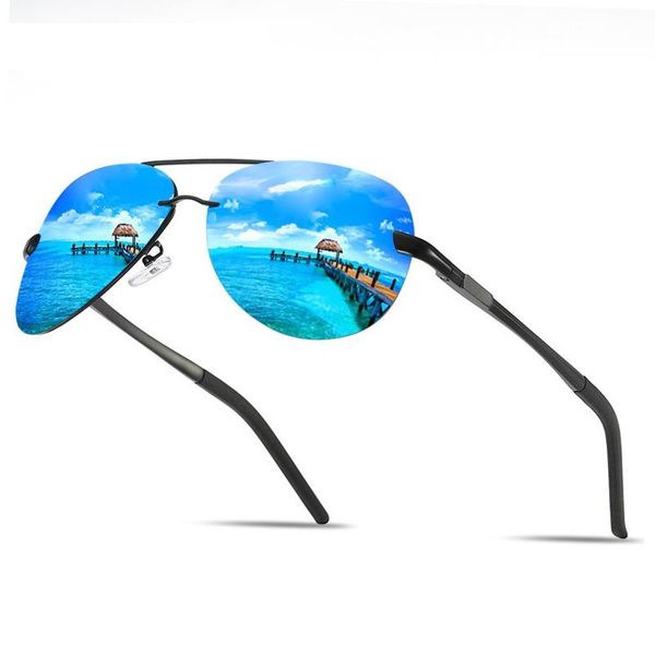 

european and american fashion new polarized sunglasses men's polarized cycling sunglasses1342, White;black