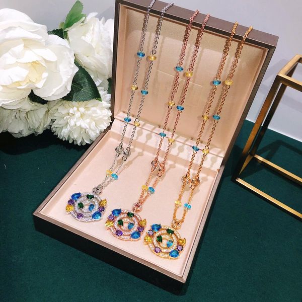 

the designer's same color diamond necklace, good luck, long chain, high-end atmospheric fashion sweater chain, the gift, Silver