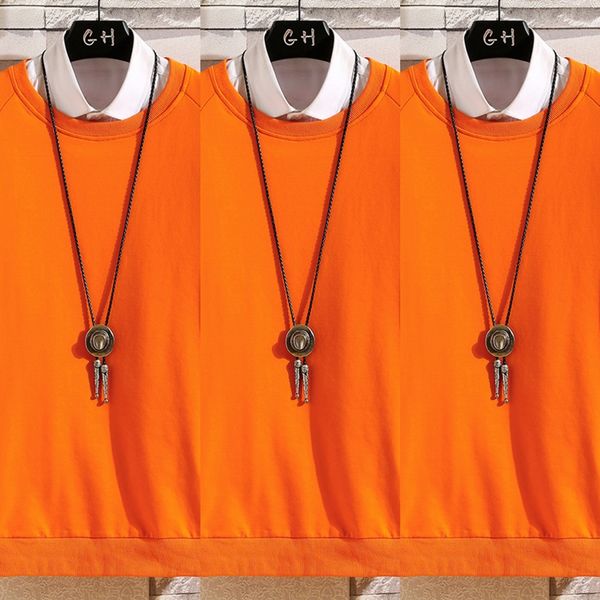 

men's 2020 new autumn round neck pullover pullover sweater korean style loose spring and autumn clothes sports casual men's clothi, Black