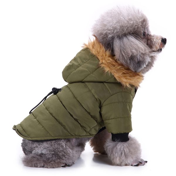 

windproof hooded dog coat stylish small puppy outfit outdoor jacket apparel