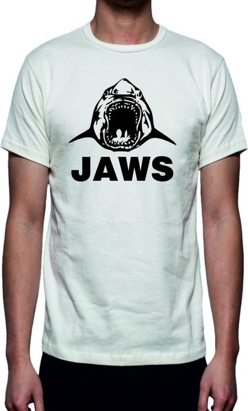 

новая мужская мода верхняя одежда o шеи футболка челюсти camiseta - como la use de steven spielberg y crew, акулы, varias tallas пользовател