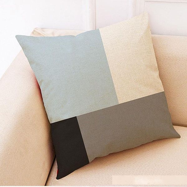 

45*45cm style warm and sweet geometry home cotton and linen pillow cover car pillow case sofa wasit pillow cushion