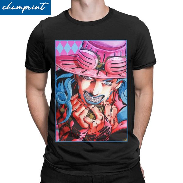 

men master of the spin t shirt jojos bizarre adventure anime jjba manga clothes funny crewneck tee shirt plus size t-shirts