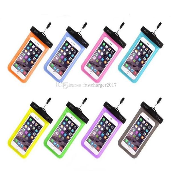 

universal for iphone 7 6 6s plus samsung s7 s8 waterproof case bag smart cell phone water proof dry bag up to 5.8 inch