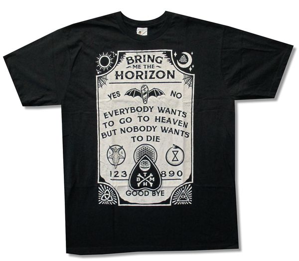 

bring me the horizon "ouija board" black t shirt new official bmth loose clothes