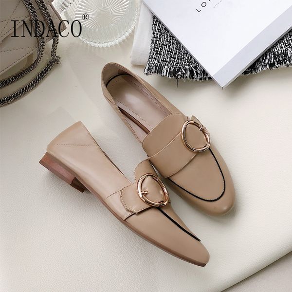 

2020 женская обувь кожа flats бежевый комфортное повседневная обувь 1.5cm, Black