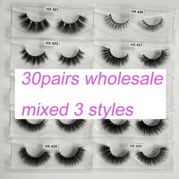 

false eyelashes 30 pairs hexuan 4d mink lashes fake for makeup beauty 100% real