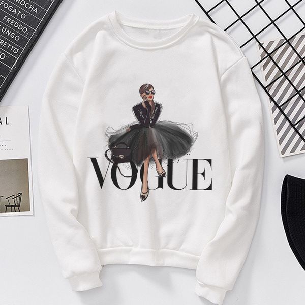 

2020 new women thin section sweatshirt harajuku print vogue girl letter hoodies korean kpop fashion casual aesthetic hoodie, Black