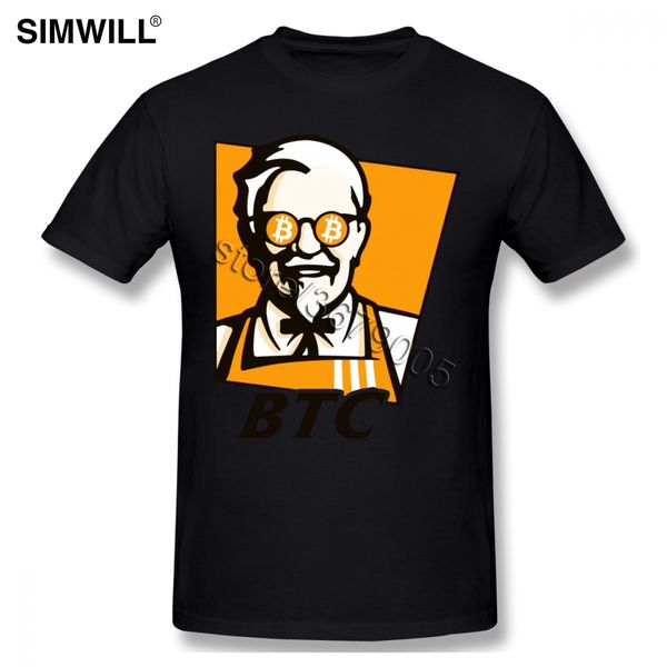 

funny bitcoin t-shirt cool summer 100% cotton tees for men short sleeved round neck t shirt