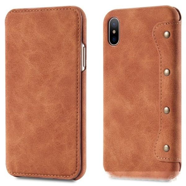 

luxury leather case for iphone x 8 7 6 plus retro flip card holder wallet case for iphone xs max xr book cover phone shell capa