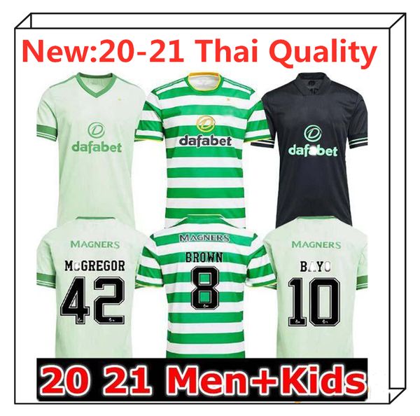 

20 21 celtic fc soccer jerseys mcgregor griffiths 2020 2021 klimala forrest brown christie edouard bayo home men kids football shirts 2020, Black