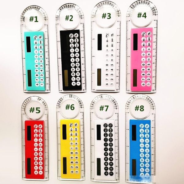 

mini portable solar energy calculator creative multifunction ruler students gift ing