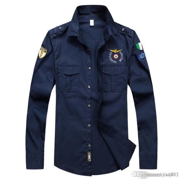 

autumn long sleeve shirts men's leisure korean version of self-cultivation embroidery men's shirts trend men's factory online, White;black