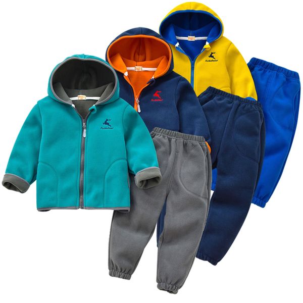 

children's polar fleece jacket spring girl long sleeve warm boy suit jacket children 2-12 years old teenager clothes top, Blue;gray