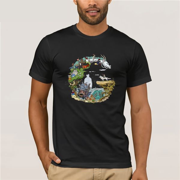 

studio ghibli миядзаки хаяо anime дух away маска для лица нет банк тоторо мультфильм мужчины мужчин 3d одежда летняя футболка рубашка geek