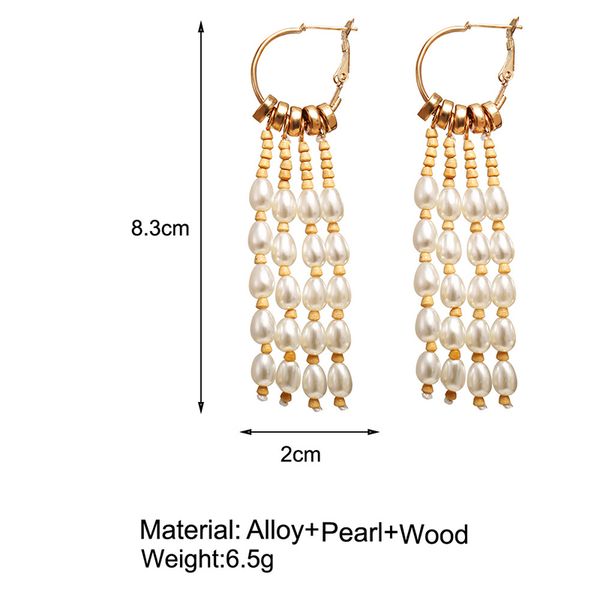 

bride earring tassel dangle earrings for women pearl earrings brincos bijoux jewelry wedding earrings bride jewelry