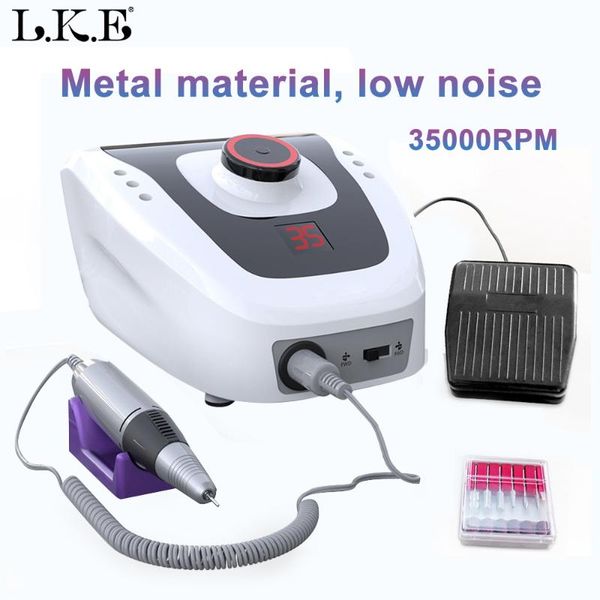 

nail drill & accessories lke electric 35000rpm apparatus for manicure machine pedicure with cutter art kit tool