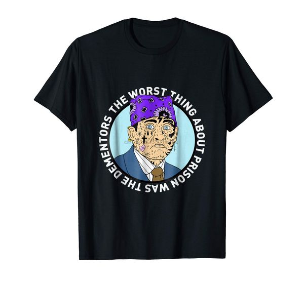 

the worst thing about prison was the dementors prison mike funny black t-shirt cartoon t shirt men new fashion tshirt