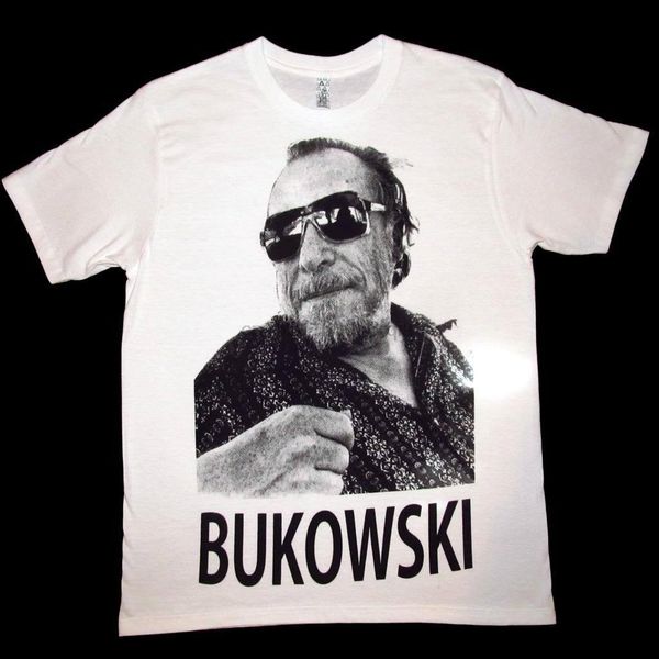 

charles bukowski with sunglasses cotton short sleevet shirt