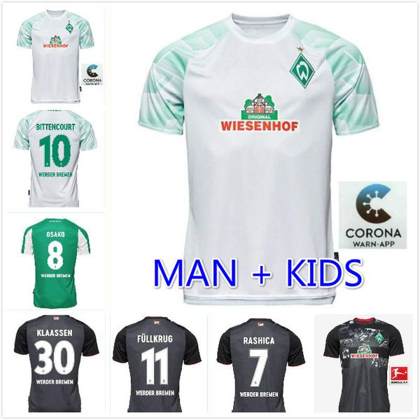 

20 21 вердер город футбол трикотажные далеко третий 2020 2021 friedl klaassen selke rashica bartels вердер дома футбол рубашки, Black;yellow