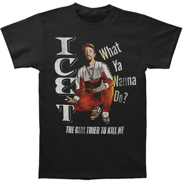 

ice t men's the girl tried to kill t-shirt black100% cotton casual short sleeve men t shirt