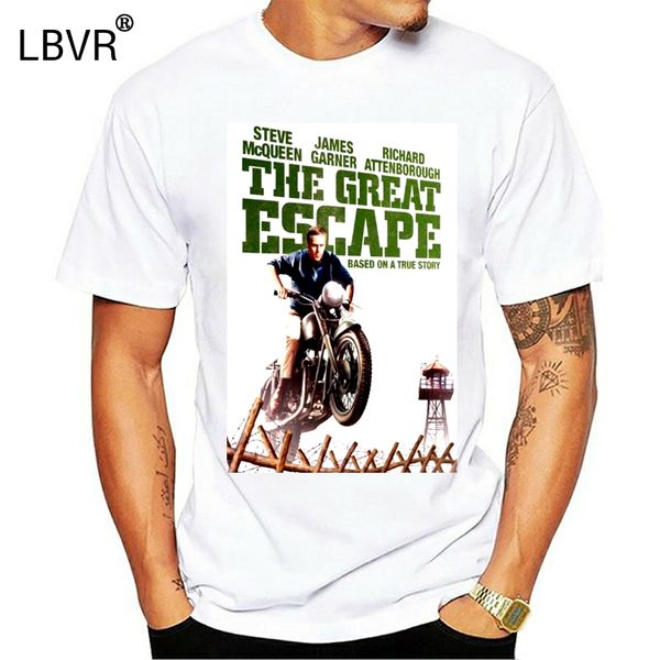 

blue new steve mc queen the great escape swag men birthday present brand cotton basic fitness t-shirt
