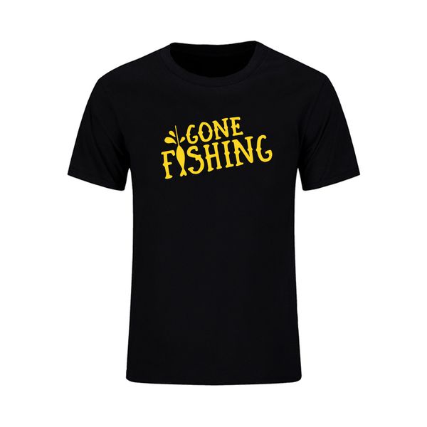 

go fish печати футболка мужчины лета вскользь с коротким рукавом slim fit tops смешные рыболова брендовой одежды верхнее качество