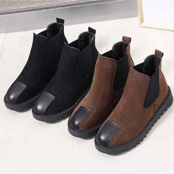 

winter vintage nonslip platform boots for women elegant black waterproof warm snow boots female thicken velvet ankle short