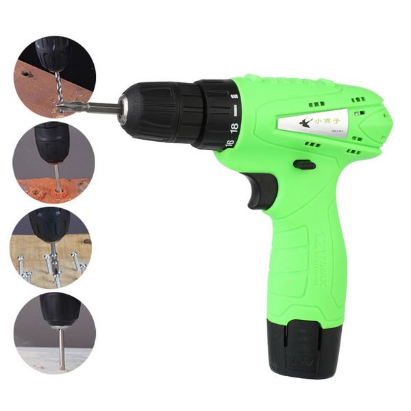 

new didihou 1 pc 12v electric screwdriver drill rechargeable multifunction wireless electric drill with lithium battery drills