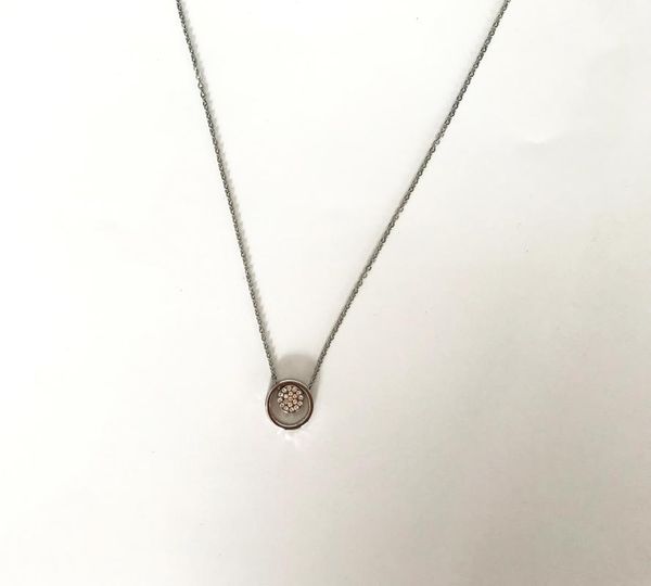 

fook romantic love necklace simple circle necklace and gifts for girlfriend's birthday, Silver