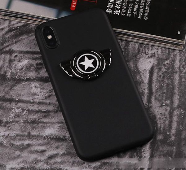 

silicone phone case with ringer ring bracket stand holder metal ring stand phone case kickstand finger phone back cover for iphone