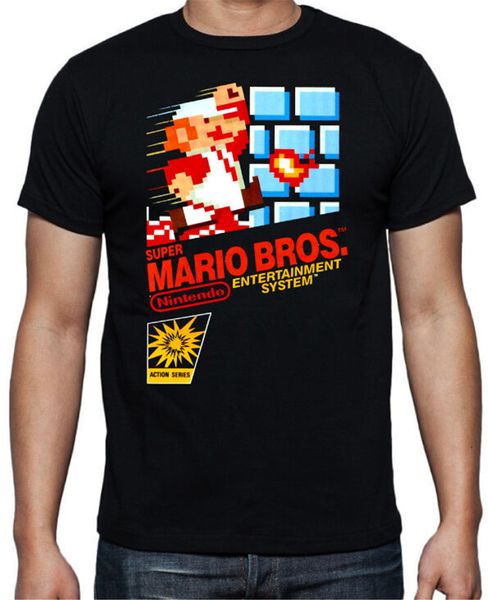 

mario brothers classic arcade game cover super fun retro 80's party cool t shirt harajuku hip hop tee shirt