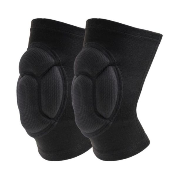 

elbow & knee pads sports sleeve honeycomb brace elastic kneepad protective gear patella foam basketball volleyball support 1pcs, Black;gray