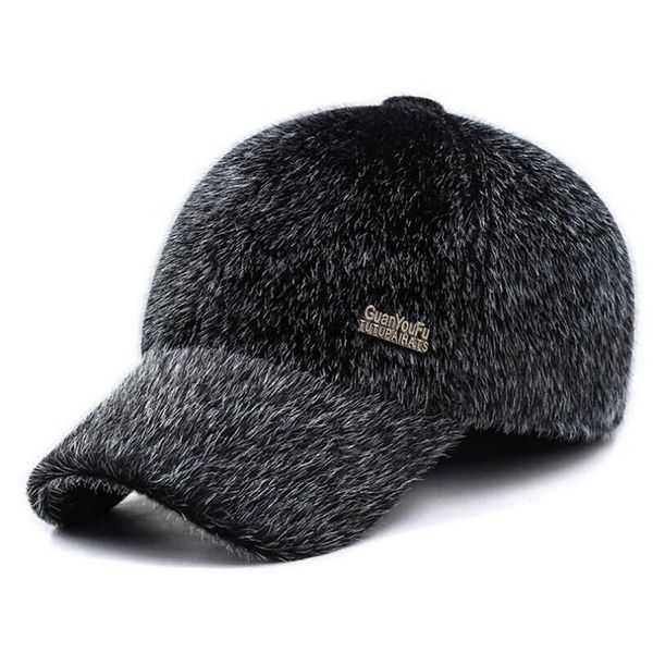 

ball caps bing yuan hao xuan male ears warm winter hat baseball cap wool autumn and elders cotton mens, Blue;gray